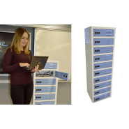 Station de stockage casiers individuels - aralocker 10 - armoire de rechargement - dimensions h*l*p : 1300 * 400 * 450_2