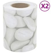 Vidaxl écrans d'intimités de jardin 2 pcs aspect gravier de marbre pvc 3294937_1