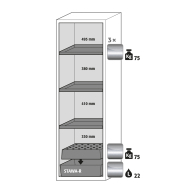 Armoire de sécurité S-CLASSIC-90 modèle S90.196.060.R - Réf 30229-001-33451 - Type 90, testée NF EN 14470-1_1