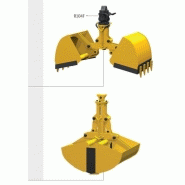 Bennes preneuses pour grues et mini-pelles R30/290 Rozzi - hydraulique haute qualité_1