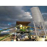Bétonnière fixe avec système de pesage et de mélange automatisé