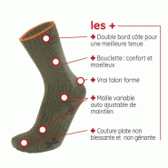 Chaussettes de travail - Gamme nature - 39-42 - Lot de 2 paires - Coloris kaki_1
