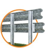 Glissière de sécurité H2-W2 2 ondes - Marcegaglia Buildtech - Hauteur hors sol : 1200 mm - Acier galvanisé_1