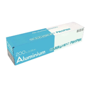 Papier aluminium alimentaire - rouleau 0,33x200m en boîte distributrice - qualité professionnelle_1