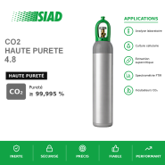 CO2 haute pureté SIAD - analyse, culture cellulaire et extraction supercritique - bouteilles B50, B20 et B10