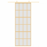 Vidaxl porte coulissante doré 76x205 cm verre esg dépoli et aluminium 155175_1