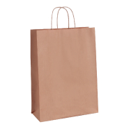 Sac publicitaire en papier kraft - poignée torsadée - 100 g/m² - couleur marron_1