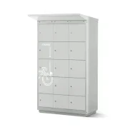 Borne de recharge pour vélos électriques - 12 compartiments avec serrure à cylindre_1