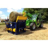 Dérouleuse pailleuse DE450 - Warzée SA - balles rondes jusqu'à 1200 kg - kit paillage en option_1