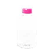 Gourde en verre 600 ml - capuchon assorti et couvercle softshell - couleur fuchsia_1