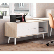 Bureau de direction Arky avec rangement. - 208, Blanc, Non_1