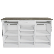 Comptoir Minimaliste DP finition béton et gris anthracite L172xP58xH100cm_1
