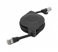 Cordon rj45 catégorie 6a u/ftp rétractable noir - 2 m_1