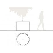 Jardinière Genewa 133141 - Komserwis - Béton sablé ou peint - Hauteur 80 cm_1