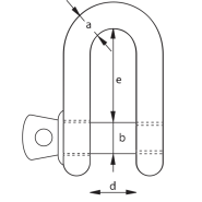 Manille droite à haute résistance avec axe vissé - REF : 43000 - Acier HR Grade 60 - Capacité de 0,33t à 55t_1