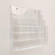 Porte-brochure de comptoir ou mural A4 - A5 - 1/2 A4 - 1/3 A4 - A6 - Polystyrène injecté - Transparent_1
