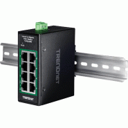 TRENDnet  TI-PGLC80 Mini switch Rail DIN PoE+ Gigabit industriel à 8 ports_1