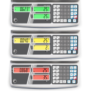 Balance de précision - Plateau inox - Portée 3 kg / 0,2 g - Comptage de pièces - Série 0476KE avec 3 écrans et aides visuelles/acoustiques_1