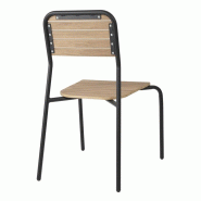 Chaises d'extérieur effet bois Santorini (lot de 4) | Bolero - FU537_1