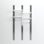Élément suivant Zetawall chrome 2 tablettes blanc + 1 penderie L60xH240cm_1