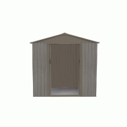 Abri de jardin en métal - aspect bois vieilli 64 - 2,43 m² - gris_1