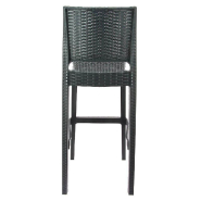 Chaise haute de bar empilable d'extérieur en résine Cuba coloris gris foncé (4)_1