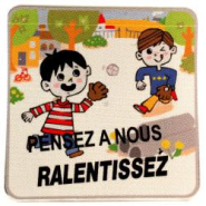 Panneau Prudence Enfants personnalisable - WP Signalisation_1