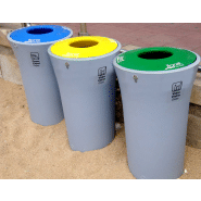 Poubelle tri sélectif IRIS M PA687M - polyéthylène rotomoulé - résistante et anti-vandalisme_1