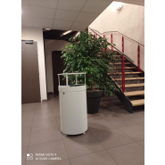 Poubelles de tri sélectif avec traitement de surface en peinture epoxy