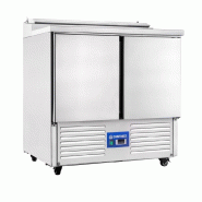 Saladette réfrigérée GN1/1 positive avec Compartiments GN et Plan de travail Inox 2 portes 257L CUISTANCE_1