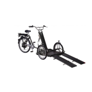 Triporteur électrique noir pour transporter un fauteuil roulant - Assistance électrique - Freins hydrauliques_2