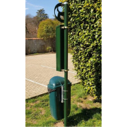 Borne d'hygiène canine Eco - 1 carton de 500 sachets - mât aluminium, corbeille PEHD 50L_1