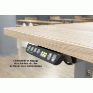 Bureau réglable en hauteur angles arrondis - Mobel Linea - Oui, 200, Blanc, Blanc_1