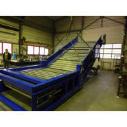 Convoyeur à rouleaux plastiques ou acier - droit ou courbe - largeur variable pour transport de charges lourdes et légères_1