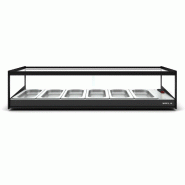 Vitrine chauffante LOGIC - Bain marie - 6 bacs GN 1/3 - CLO6BL | Sayl Barcelona_1