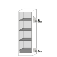 Armoire de sécurité Q-PEGASUS-90 modèle Q90.195.060.WDAC - Réf 30074-049-33603 - Type 90 avec portes battantes automatiques et testée NF EN 14470-1_1
