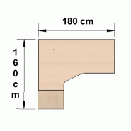 Bureau compact 90° OGI N - MDD - 180, Gauche_1