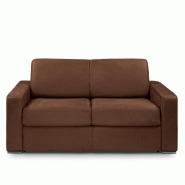 Canapé-lit convertible express Dreamer 2-3 places - Matelas 16 cm microfibre marron - Couchage 120x197 cm_1
