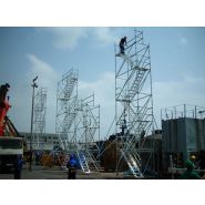 Échafaudage d’accès - Dacame France SAS - tubes d'acier Ø 48,3 x 3,2 mm - normes NF-EN 12810 et NF-EN 12811_1