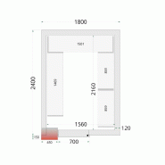 Kit de rayonnage pour Chambres Froides Négatives Tefcold CRNF1824_1