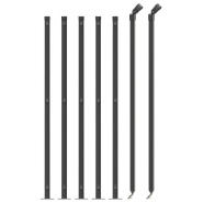 Vidaxl clôture en treillis métallique avec bride anthracite 1,1x10 m 154322_1