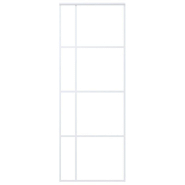 Vidaxl porte coulissante verre esg et aluminium 76x205 cm blanc 151680_1