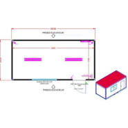 Bâtiment modulaire 6 par 3m - Structure galvanisée juxtaposable, superposable R+2 - BTS OSR 18_1