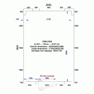 Chambre froide positive/négative 2400x3600x2400 - 120mm Pro Line Combisteel_1