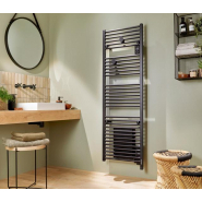 Radiateur sèche-serviettes connecté Doris avec soufflerie 1750W Noir - Atlantic - 851243_1