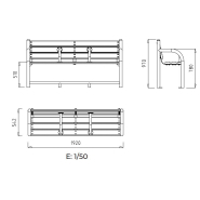 Banc public senior ergonomique en tube acier galvanisé - Réf MB351 - MB351TM - MB351TV_1