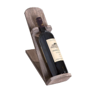 Porte-bouteille incliné Héritage - pin vieilli - L10xP26xH35cm - Gris_1