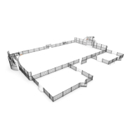 Terrain multisport Arena San Francisco 8019763 - Hags - Bleu avec scellement béton_1