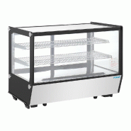 Vitrine de comptoir positive Série G carrée noire 160L - Polar - PG004_1