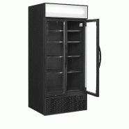 Vitrine réfrigérée noire deux portes vitrées avec canopy 535 L | Tefcold - FSC891HBlack_1